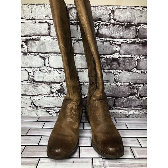 Teva Brown Leather Foxy Side Zip Tall Riding Boots Women Sz 5.5US/36.5EU 1013675 - Picture 5 of 16